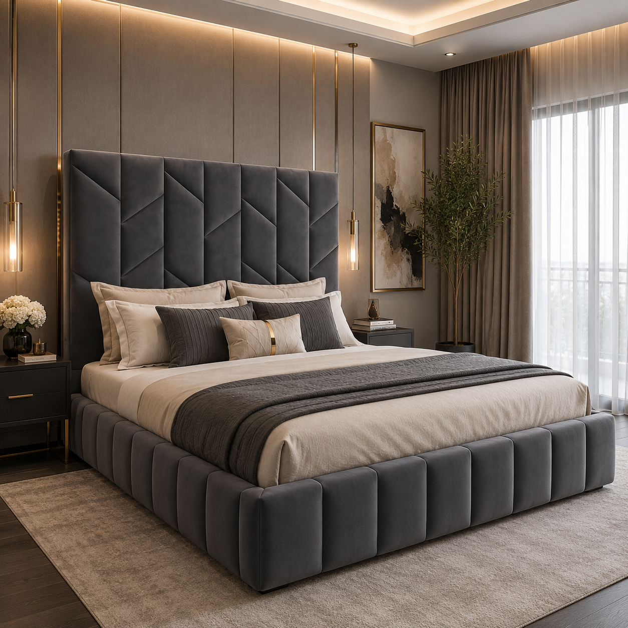 Langford Bed shown in an interior setting