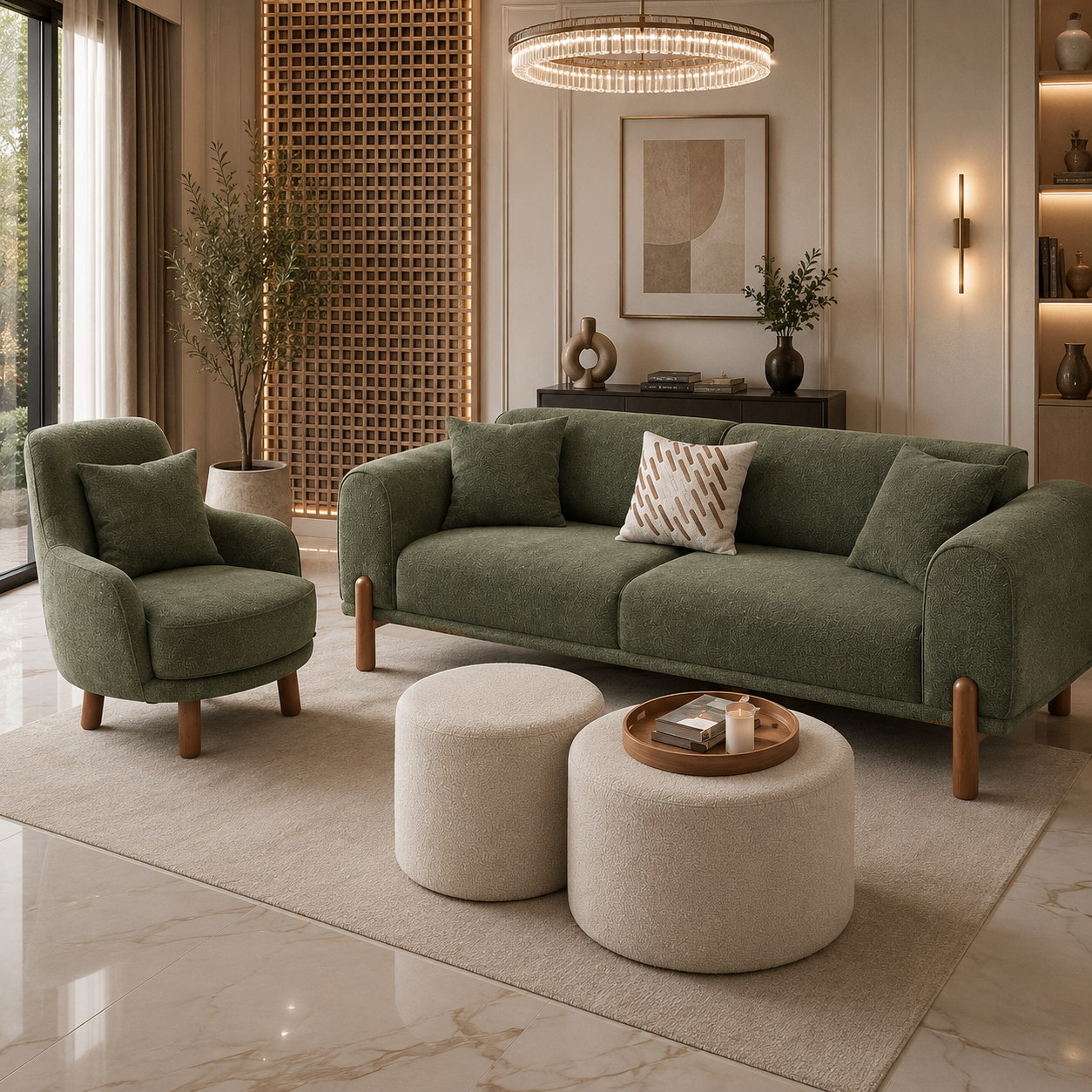 Sagewood Lounge Suite shown in an interior setting